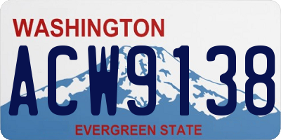 WA license plate ACW9138