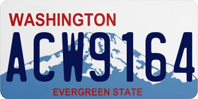 WA license plate ACW9164