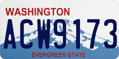 WA license plate ACW9173
