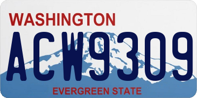WA license plate ACW9309