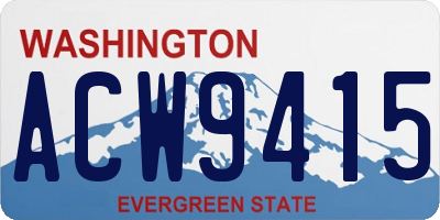 WA license plate ACW9415