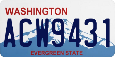 WA license plate ACW9431