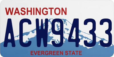 WA license plate ACW9433
