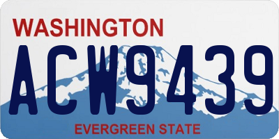 WA license plate ACW9439