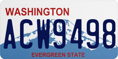 WA license plate ACW9498