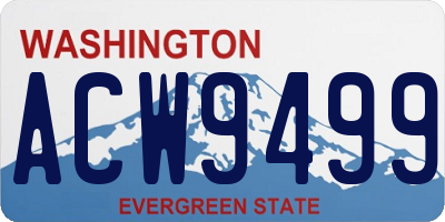 WA license plate ACW9499