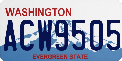 WA license plate ACW9505