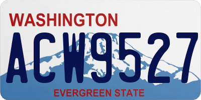 WA license plate ACW9527