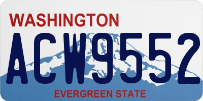 WA license plate ACW9552