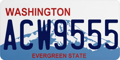 WA license plate ACW9555