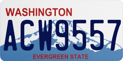 WA license plate ACW9557