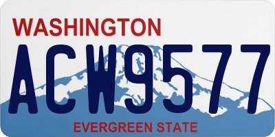 WA license plate ACW9577