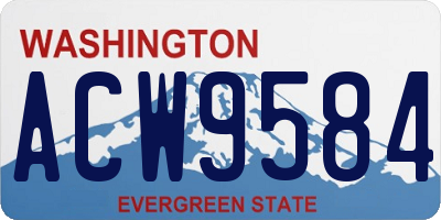 WA license plate ACW9584
