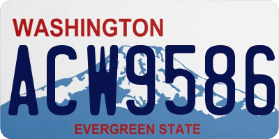 WA license plate ACW9586