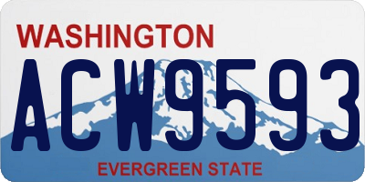 WA license plate ACW9593