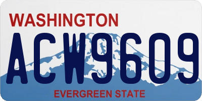 WA license plate ACW9609