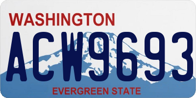 WA license plate ACW9693