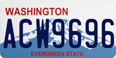WA license plate ACW9696