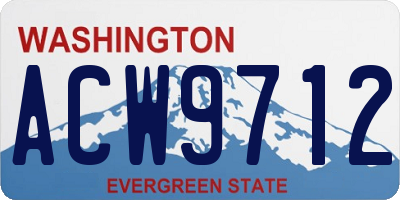 WA license plate ACW9712