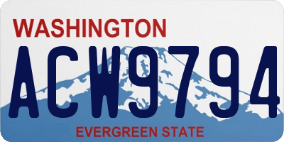 WA license plate ACW9794