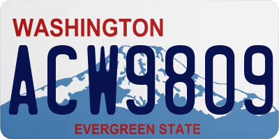 WA license plate ACW9809