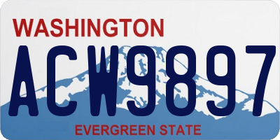 WA license plate ACW9897