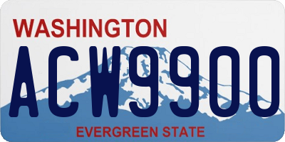 WA license plate ACW9900