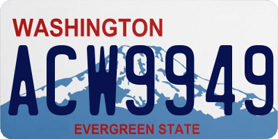 WA license plate ACW9949