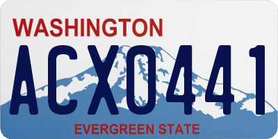 WA license plate ACX0441