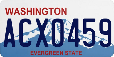 WA license plate ACX0459