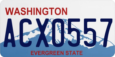 WA license plate ACX0557