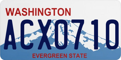 WA license plate ACX0710