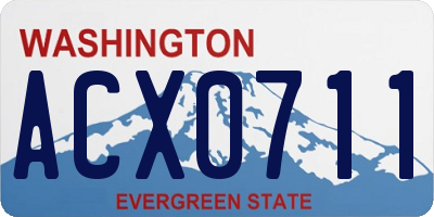 WA license plate ACX0711