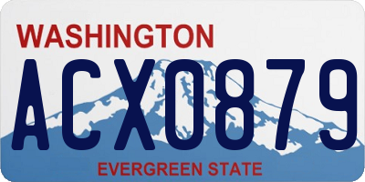 WA license plate ACX0879
