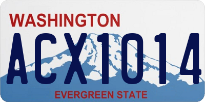 WA license plate ACX1014