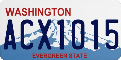 WA license plate ACX1015