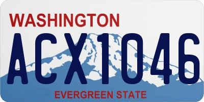 WA license plate ACX1046