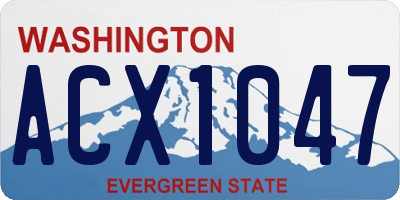WA license plate ACX1047