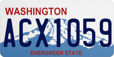 WA license plate ACX1059