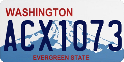 WA license plate ACX1073
