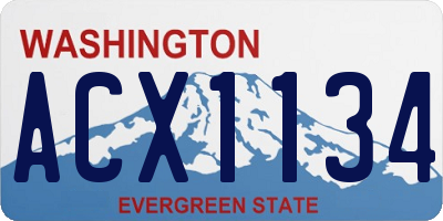 WA license plate ACX1134