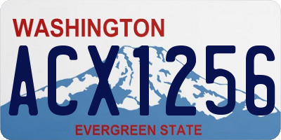 WA license plate ACX1256