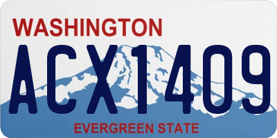 WA license plate ACX1409