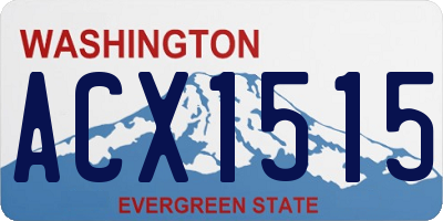 WA license plate ACX1515