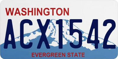 WA license plate ACX1542