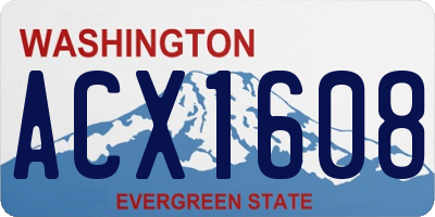 WA license plate ACX1608