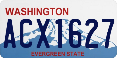 WA license plate ACX1627