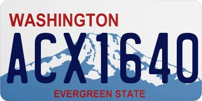 WA license plate ACX1640