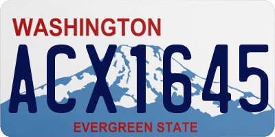 WA license plate ACX1645