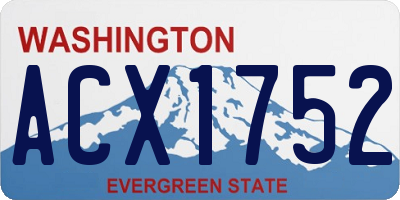 WA license plate ACX1752